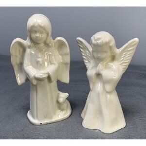 Vintage Ceramic Angel Figurines Set of 2